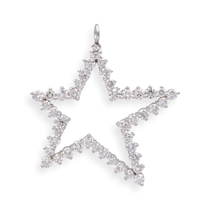 Vintage Tiffany & Co. Platinum Diamond Star Pendant with 3.01 cts, 1979