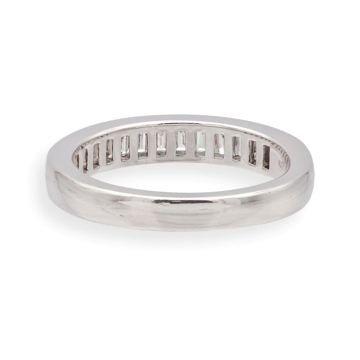 Tiffany & Co. Platinum .90ct F VS Baguette Diamond Channel Band Ring Size 8.5