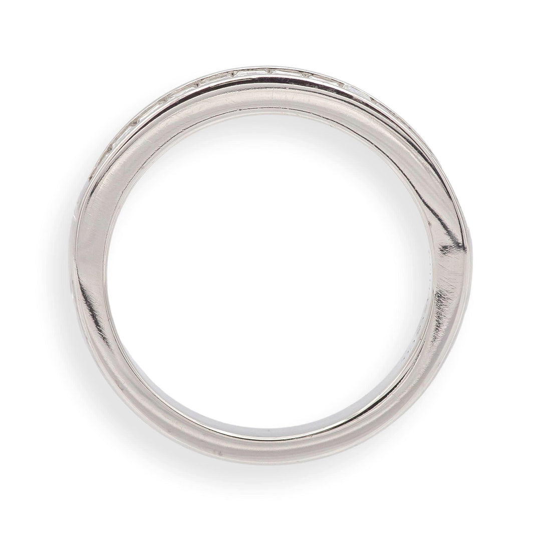Tiffany & Co. Platinum .90ct F VS Baguette Diamond Channel Band Ring Size 8.5