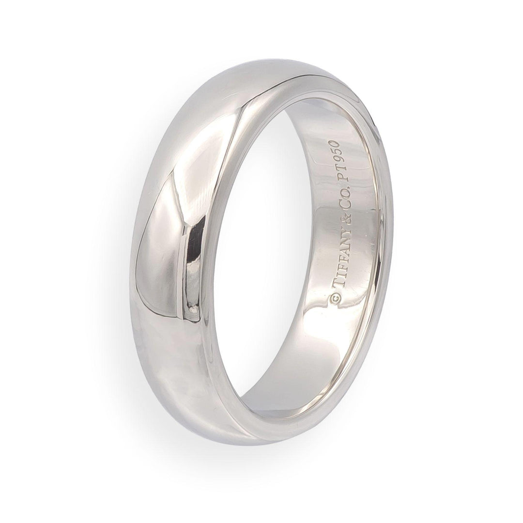 Tiffany & Co. Forever Platinum 4.5mm Comfort Fit Wedding Band Ring Size 5 w/Box