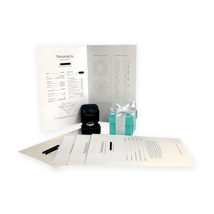 Tiffany & Co. Etoile Platinum 1.26 Cts Total Round Pave Diamond Engagement Ring