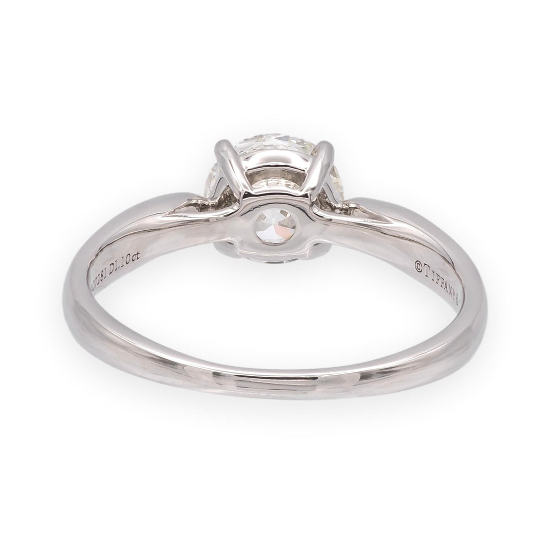 Tiffany & Co 1.10 Ct Platinum Harmony Solitaire Diamond Engagement Ring H VS1