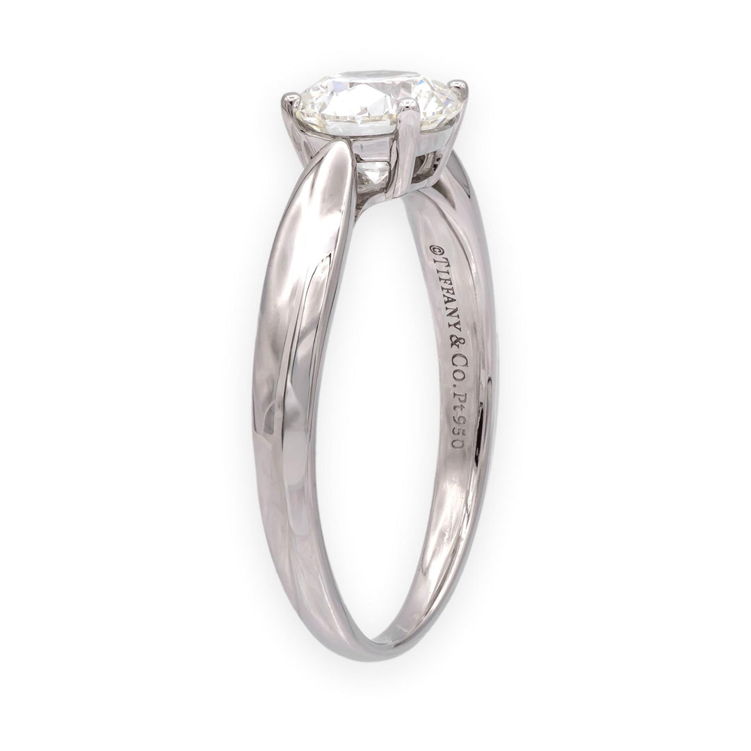 Tiffany & Co 1.10 Ct Platinum Harmony Solitaire Diamond Engagement Ring H VS1