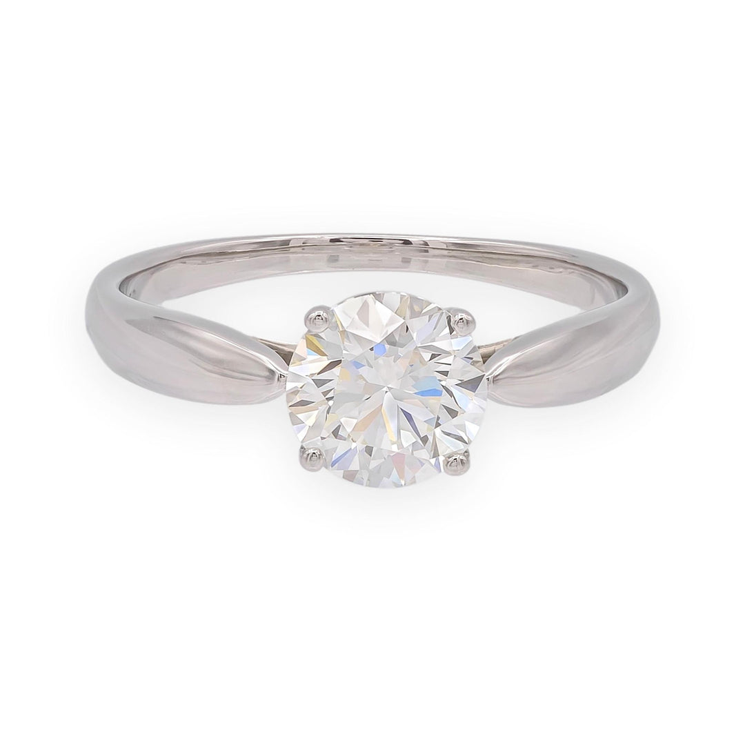 Tiffany & Co 1.10 Ct Platinum Harmony Solitaire Diamond Engagement Ring H VS1