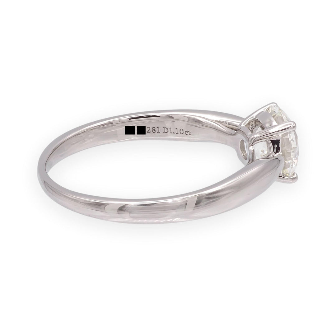 Tiffany & Co 1.10 Ct Platinum Harmony Solitaire Diamond Engagement Ring H VS1