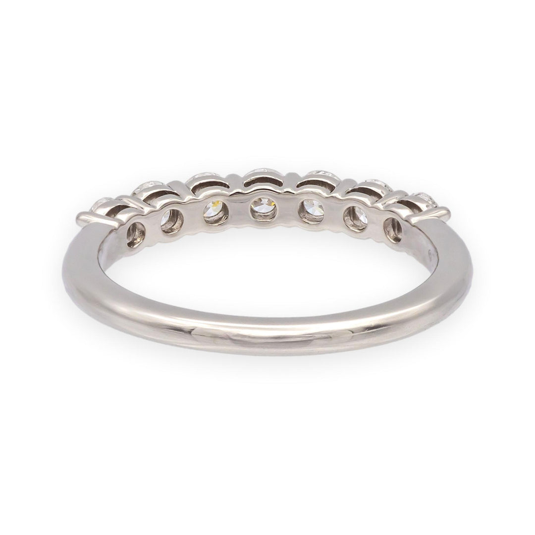 Tiffany & Co. Platinum 7 Stone Forever Half Circle Diamond Band Ring .57ct TW