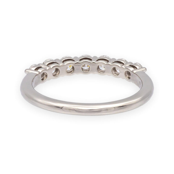 Tiffany & Co. Platinum 7 Stone Forever Half Circle Diamond Band Ring .57ct TW