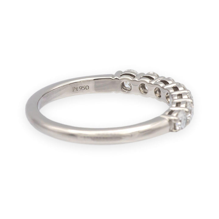 Tiffany & Co. Platinum 7 Stone Forever Half Circle Diamond Band Ring .57ct TW