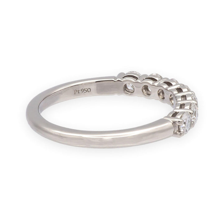 Tiffany & Co. Platinum 7 Stone Forever Half Circle Diamond Band Ring .57ct TW