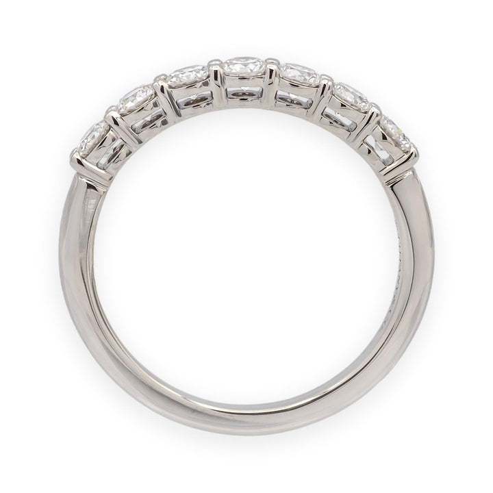Tiffany & Co. Platinum 7 Stone Forever Half Circle Diamond Band Ring .57ct TW