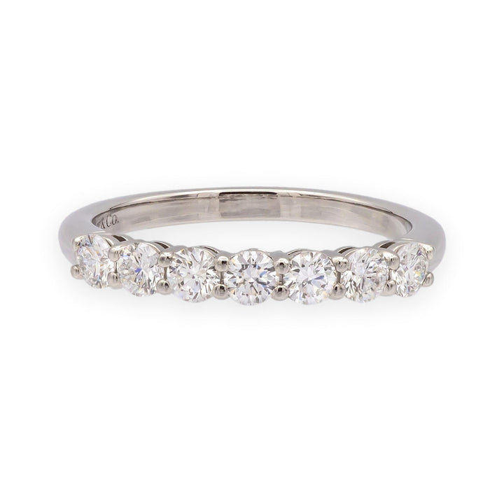 Tiffany & Co. Platinum 7 Stone Forever Half Circle Diamond Band Ring .57ct TW