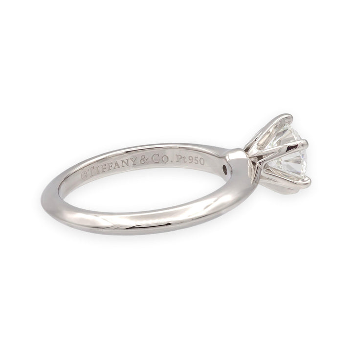 Tiffany & Co. Platinum .84 ct F VS1 Round Diamond Solitaire Engagement Ring