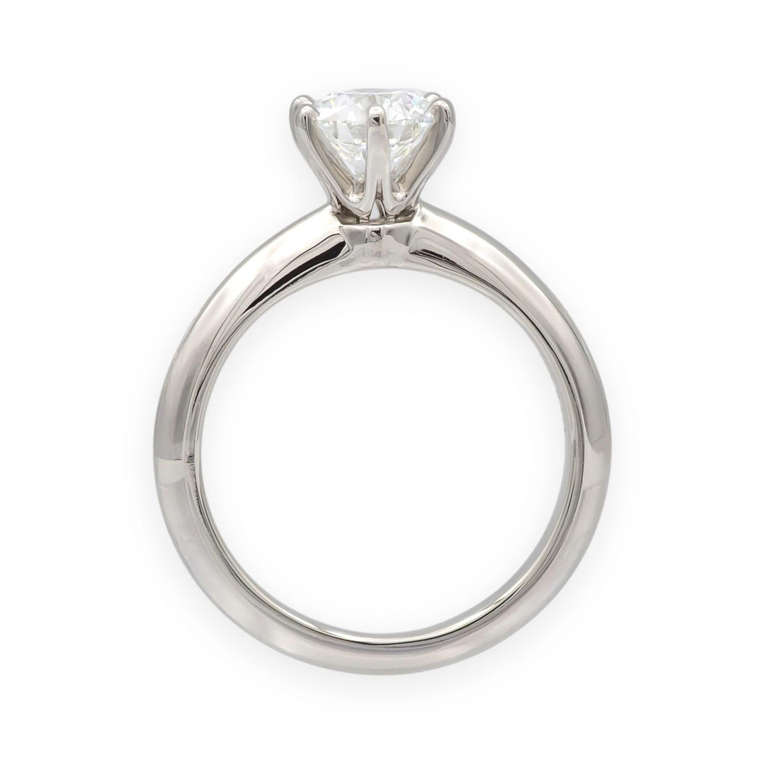 Tiffany & Co. Platinum .84 ct F VS1 Round Diamond Solitaire Engagement Ring