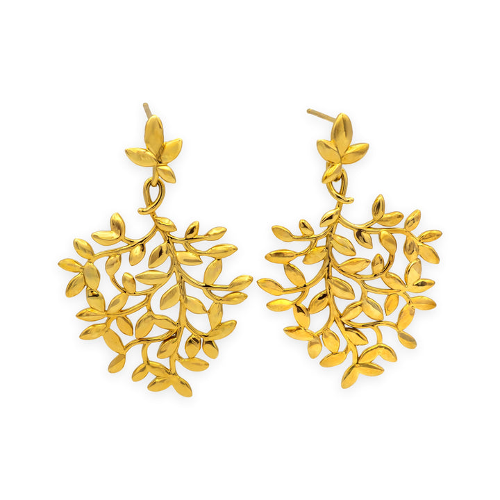 Tiffany & Co. Paloma Picasso 18K Yellow Gold Olive Leaf Large Drop Earrings