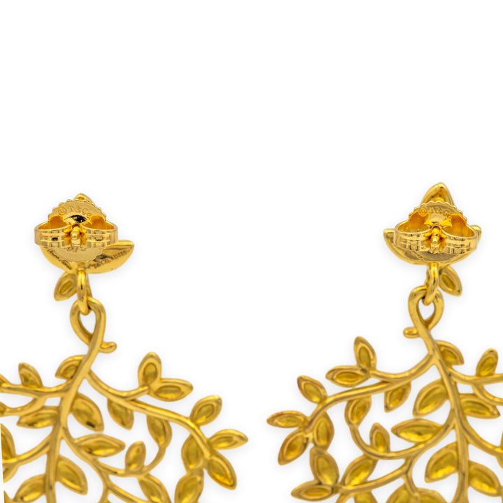 Tiffany & Co. Paloma Picasso 18K Yellow Gold Olive Leaf Large Drop Earrings