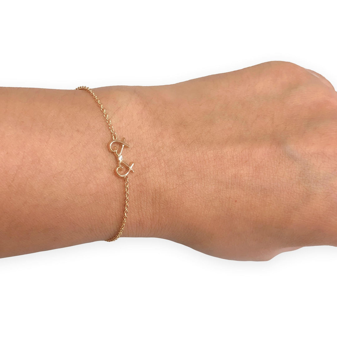 Tiffany & Co. Paloma Picasso 18K Rose Gold Double Loving Heart Bracelet 7"