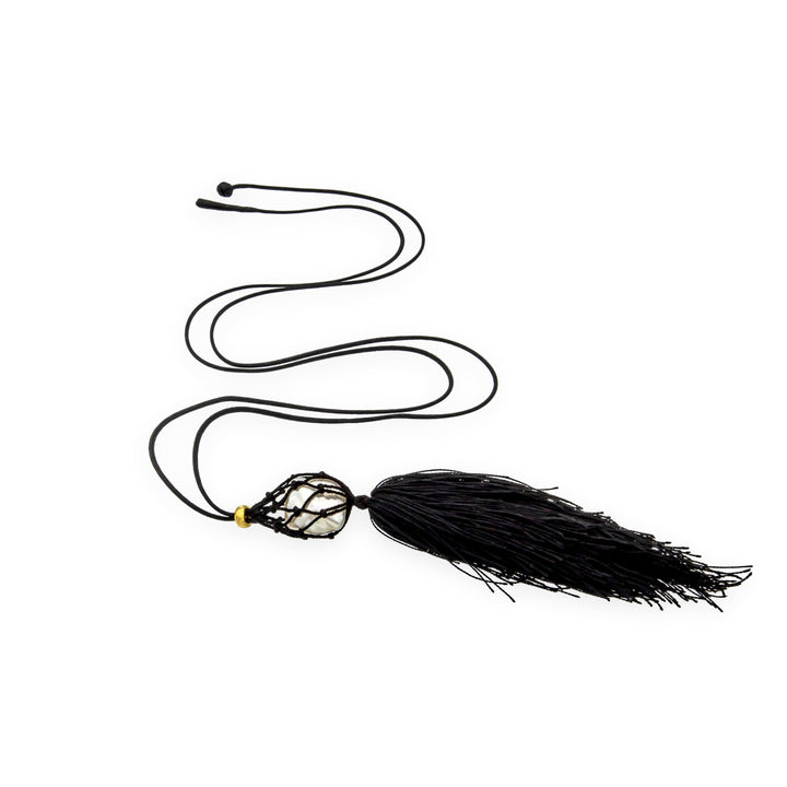 Tiffany & Co. Elsa Peretti 18K YG South Sea Keshi Pearl Tassel Pendant Necklace