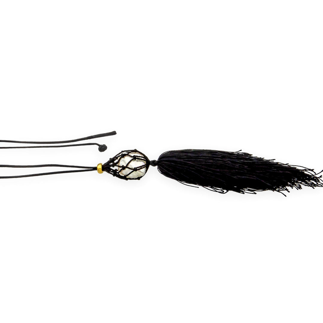 Tiffany & Co. Elsa Peretti 18K YG South Sea Keshi Pearl Tassel Pendant Necklace