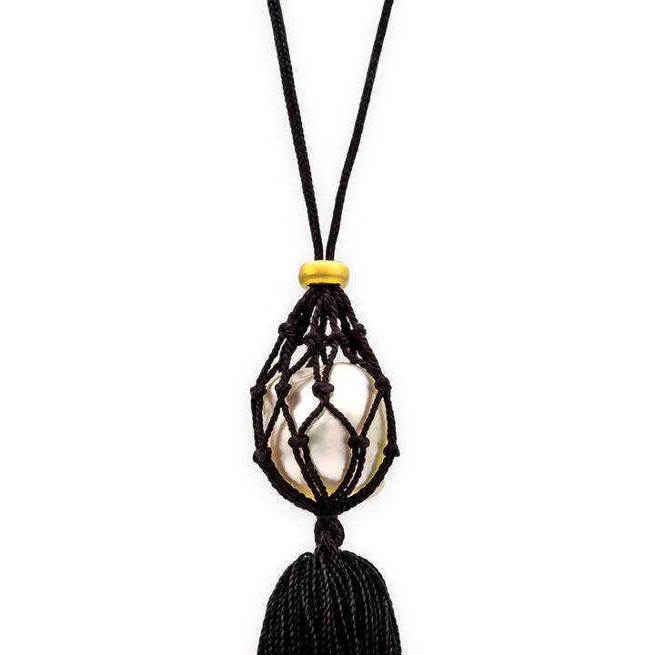Tiffany & Co. Elsa Peretti 18K YG South Sea Keshi Pearl Tassel Pendant Necklace