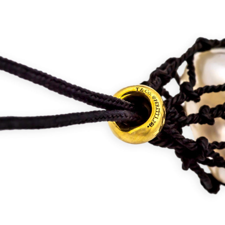 Tiffany & Co. Elsa Peretti 18K YG South Sea Keshi Pearl Tassel Pendant Necklace