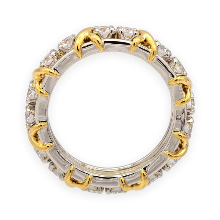 Tiffany & Co. Schlumberger 16-Stone Platinum & 18K Diamond Ring 1.14ct Size 5