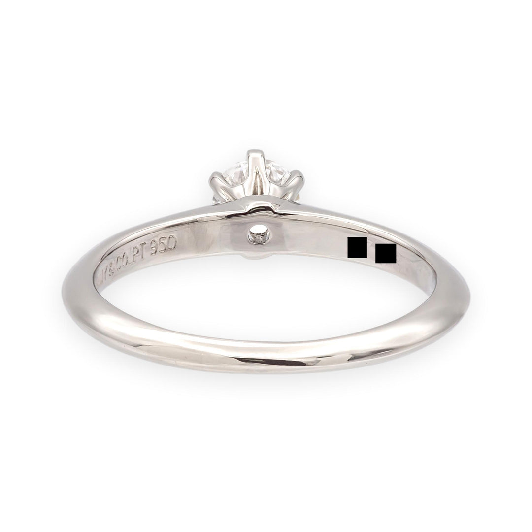 Vintage Tiffany & Co. Platinum .27 ct E VVS1 Diamond Solitaire Engagement Ring