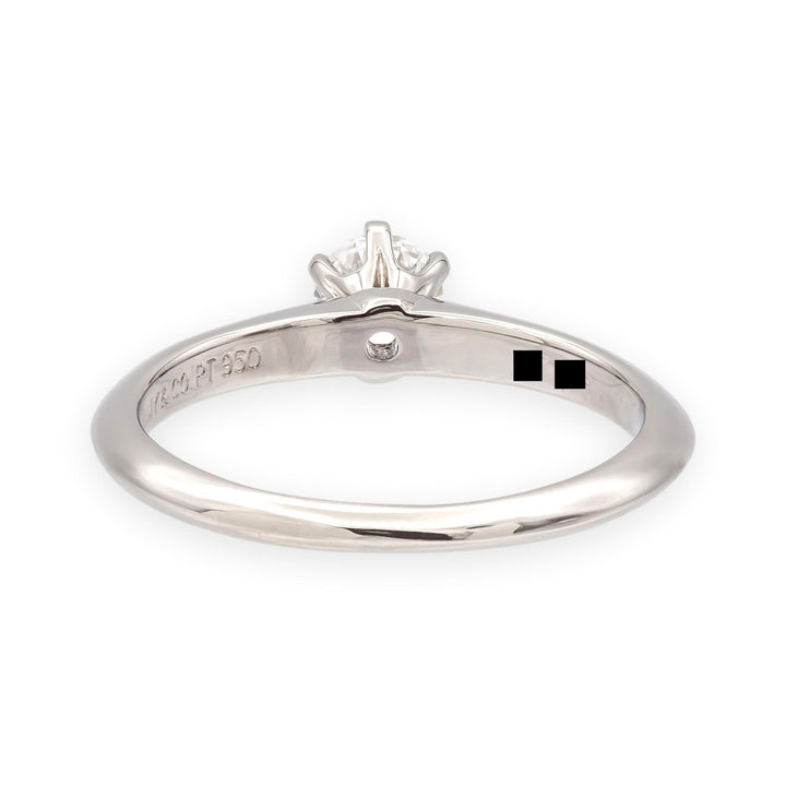 Vintage Tiffany & Co. Platinum .27 ct E VVS1 Diamond Solitaire Engagement Ring
