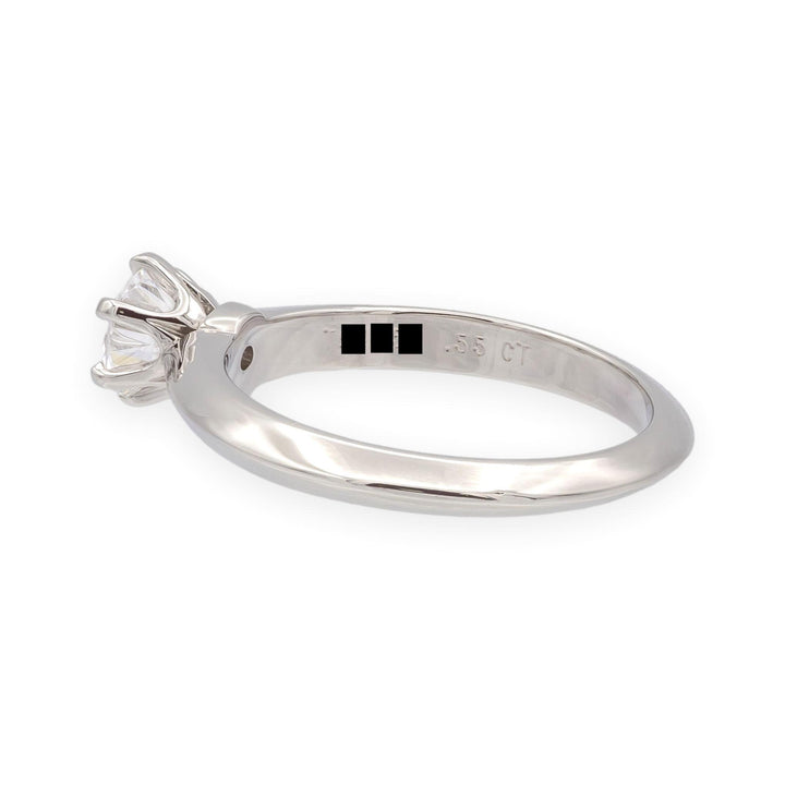 Vintage Tiffany & Co. Platinum .55ct D VS2 Diamond Solitaire Engagement Ring