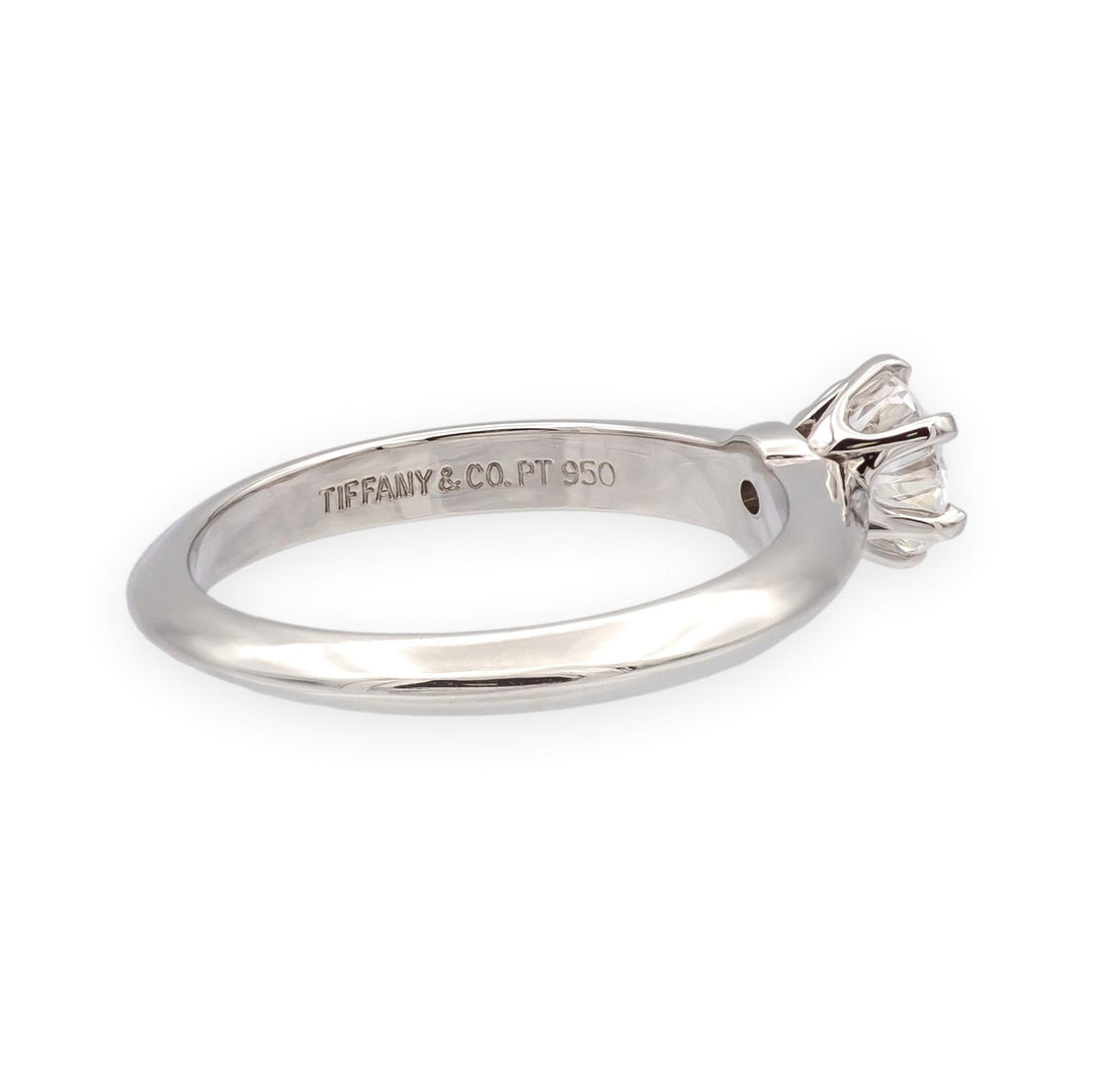 Vintage Tiffany & Co. Platinum .55ct D VS2 Diamond Solitaire Engagement Ring
