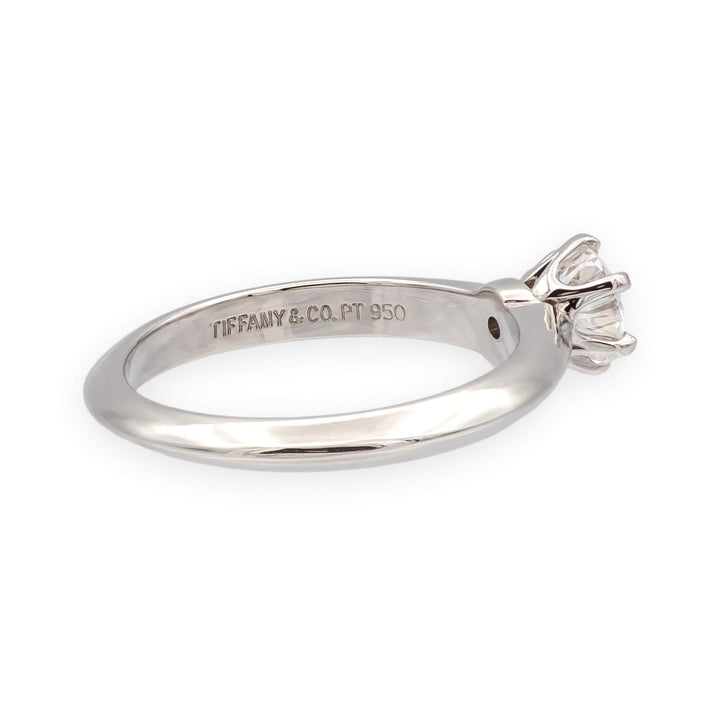 Vintage Tiffany & Co. Platinum .55ct D VS2 Diamond Solitaire Engagement Ring