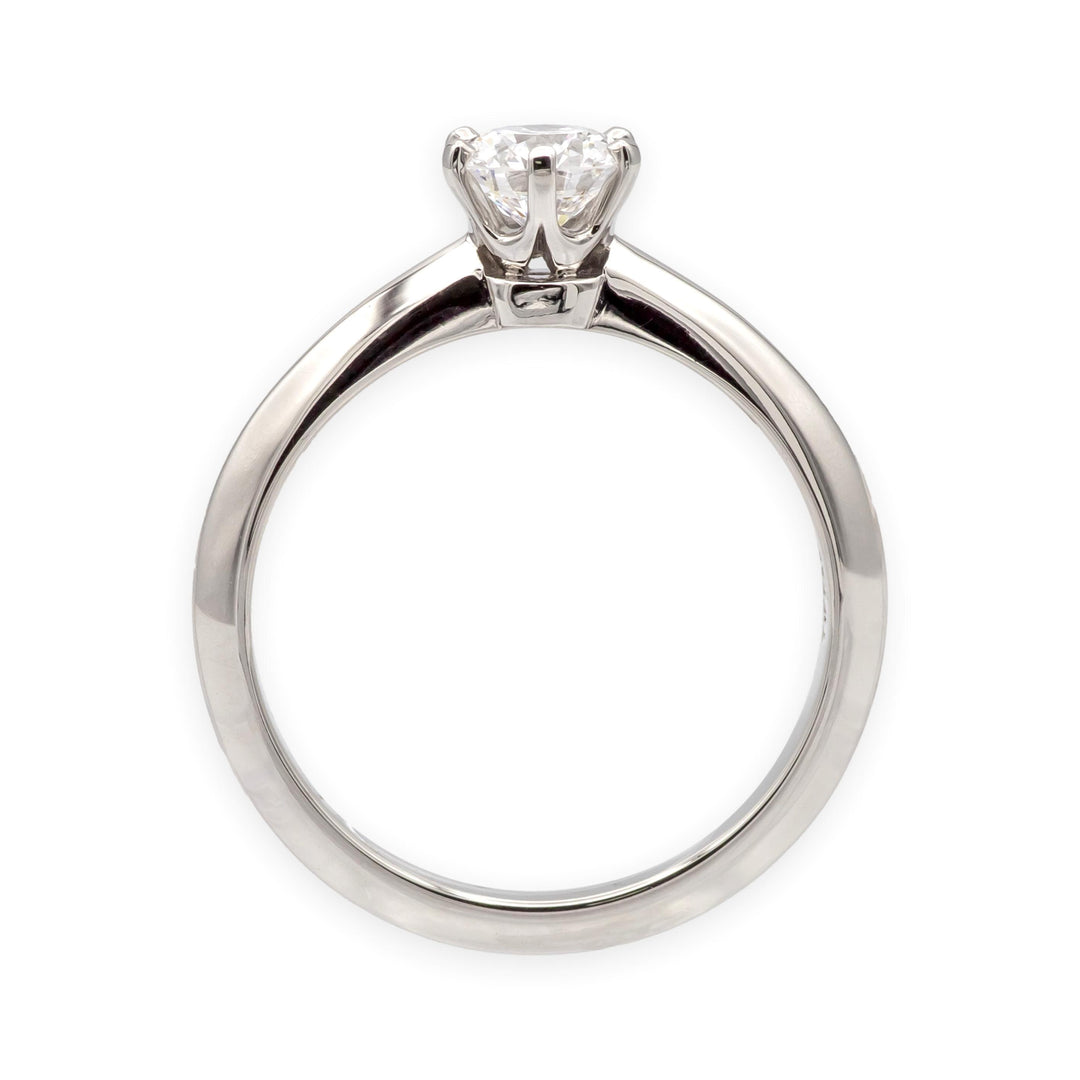 Vintage Tiffany & Co. Platinum .55ct D VS2 Diamond Solitaire Engagement Ring