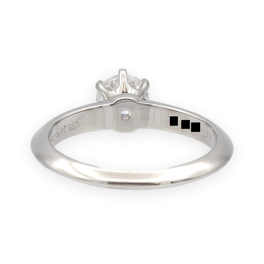 Vintage Tiffany & Co. Platinum .55ct D VS2 Diamond Solitaire Engagement Ring