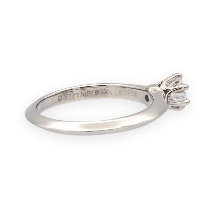 Tiffany & Co. Platinum .24 ct D VVS2 Diamond Solitaire Engagement Ring