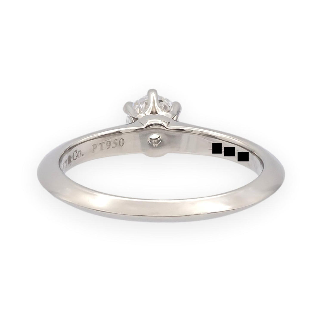 Tiffany & Co. Platinum .24 ct D VVS2 Diamond Solitaire Engagement Ring