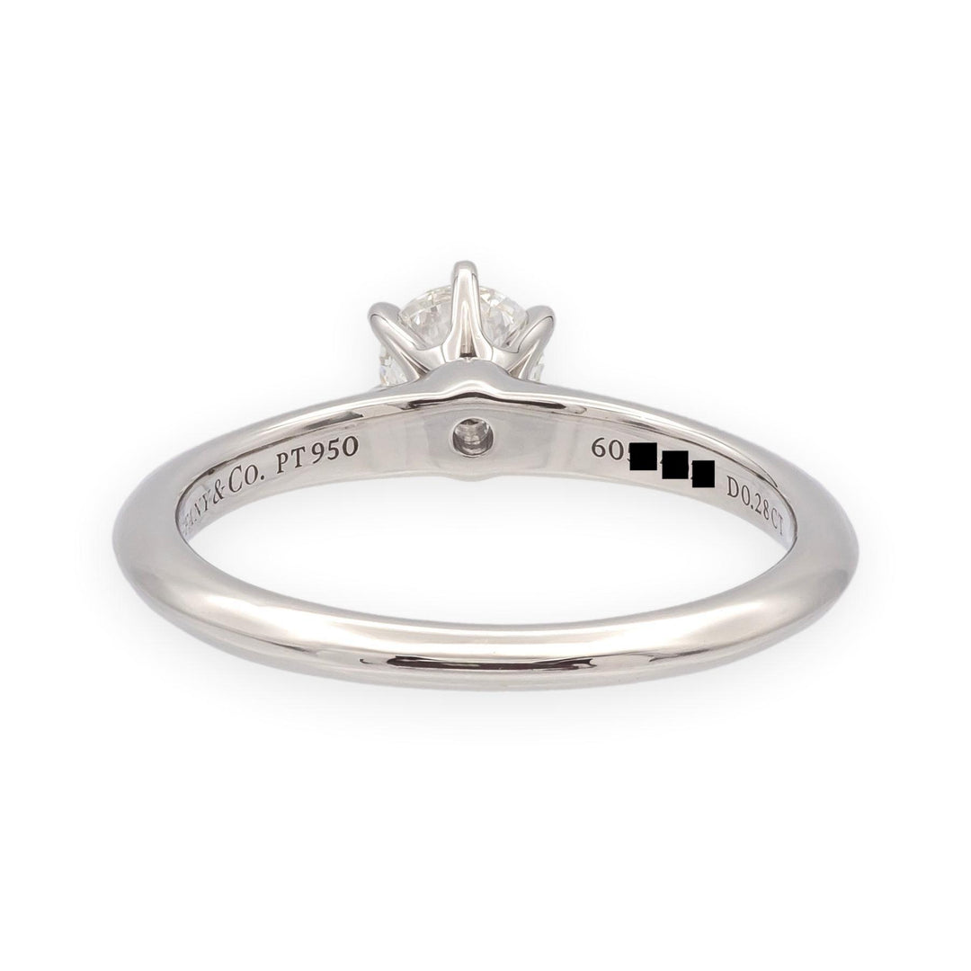 Tiffany & Co. Platinum .28 ct I VVS1 Round Diamond Solitaire Engagement Ring