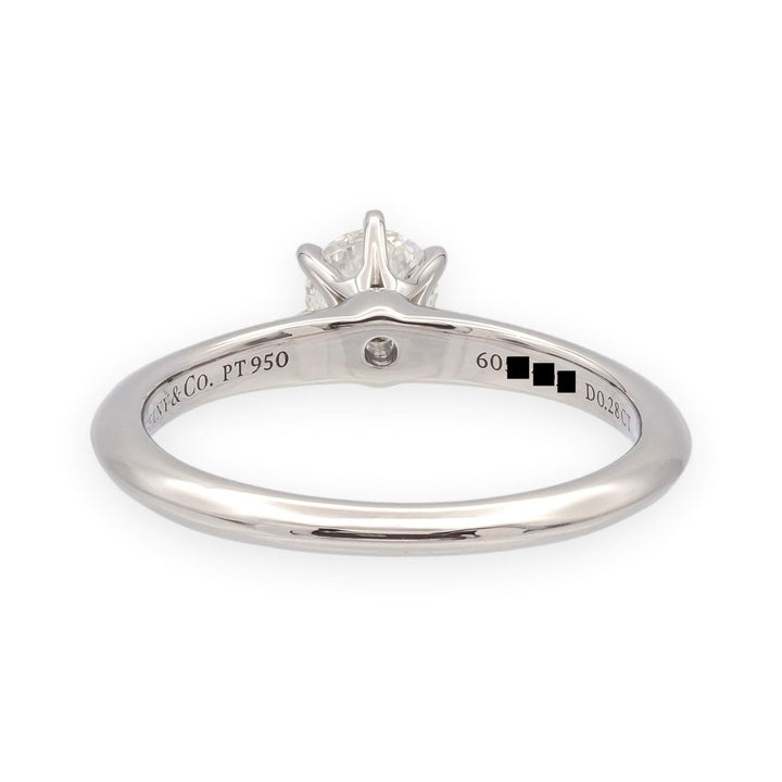 Tiffany & Co. Platinum .28 ct I VVS1 Round Diamond Solitaire Engagement Ring