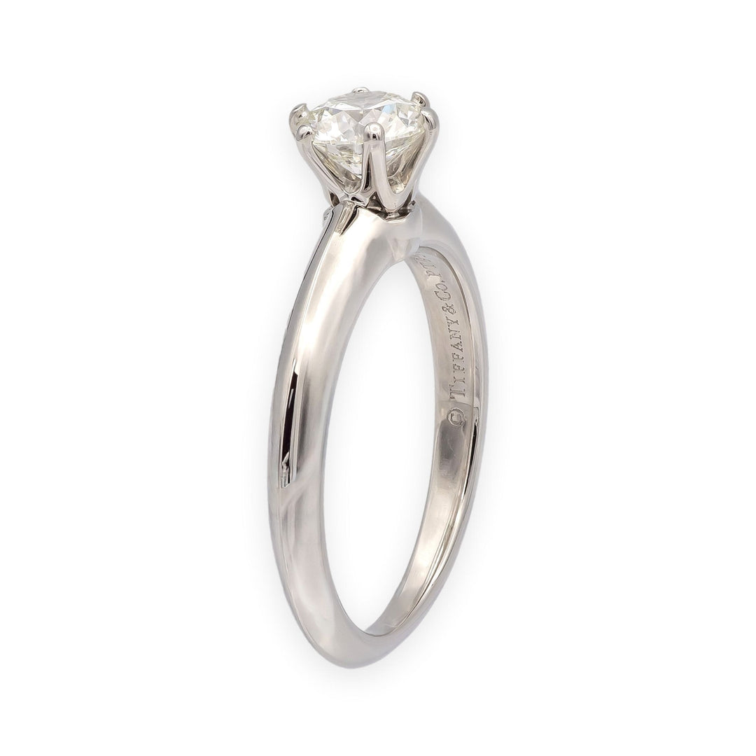 Tiffany & Co. Platinum .71 ct I VS2 Round Diamond Solitaire Engagement Ring