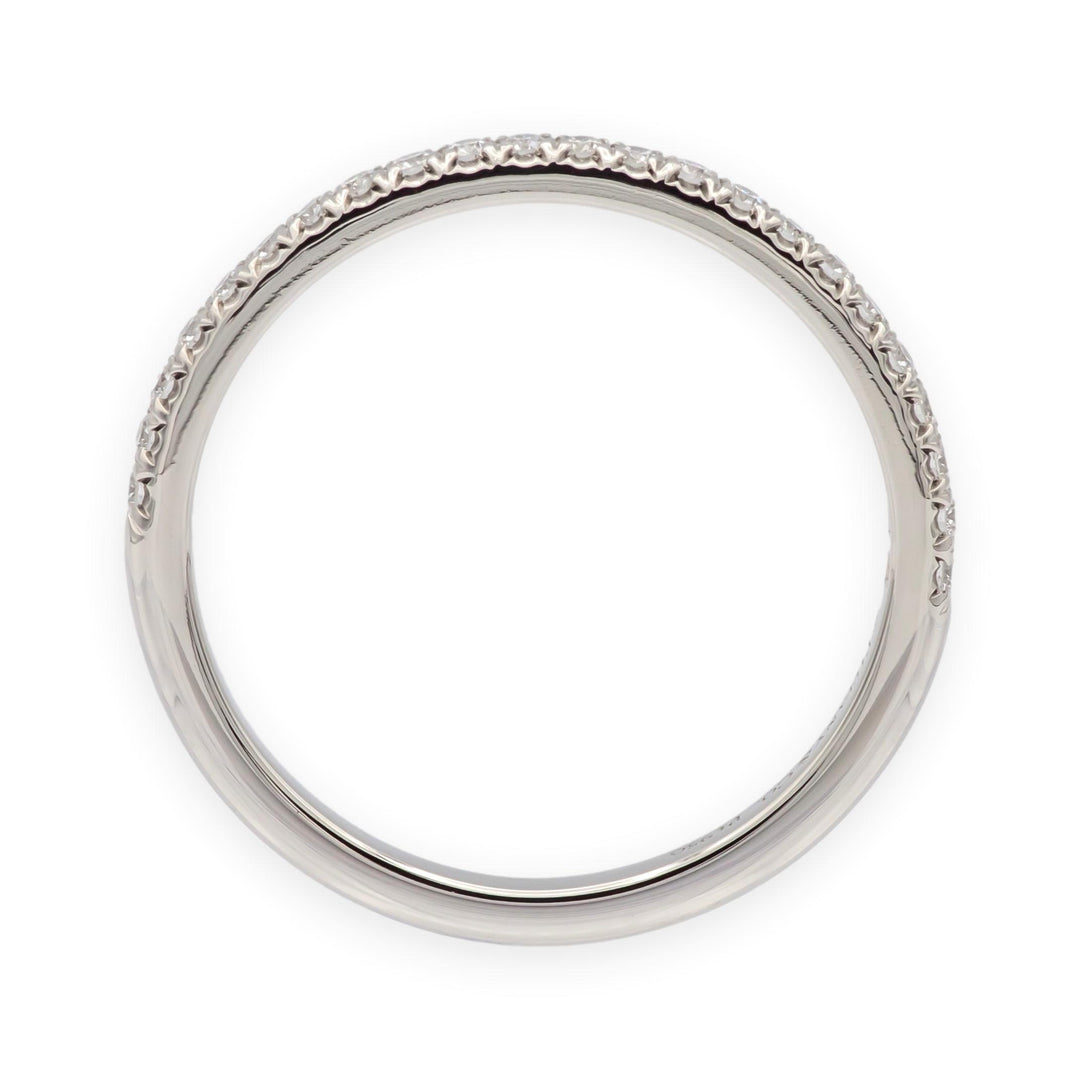 Tiffany & Co. Platinum Soleste Half Circle Round Diamond Band Ring