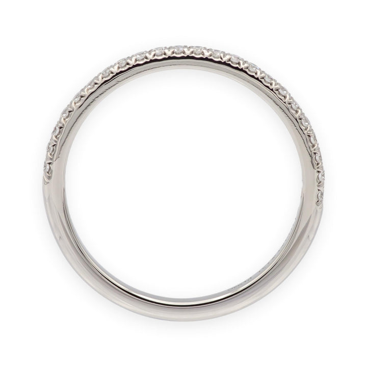 Tiffany & Co. Platinum Soleste Half Circle Round Diamond Band Ring
