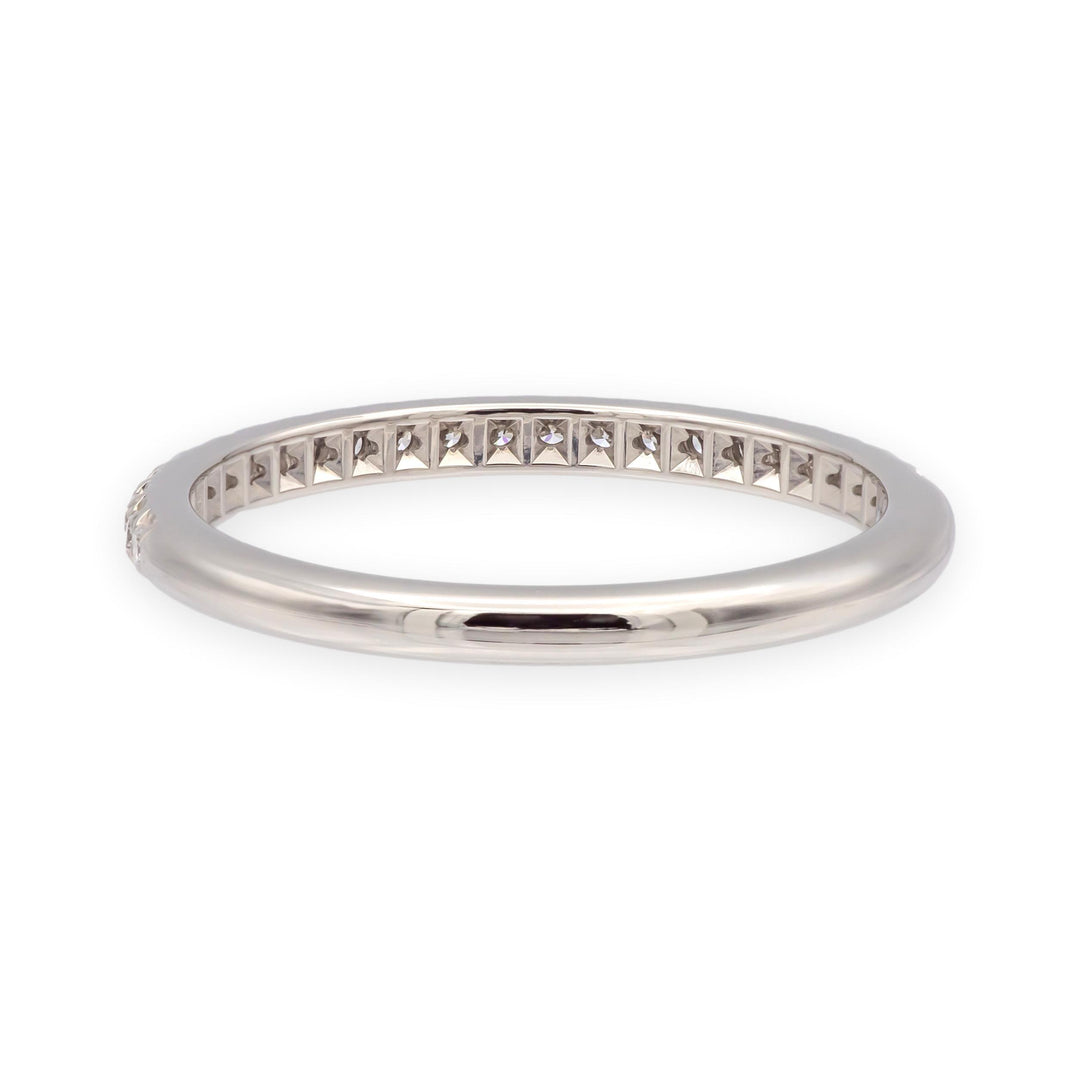 Tiffany & Co. Platinum Soleste Half Circle Round Diamond Band Ring