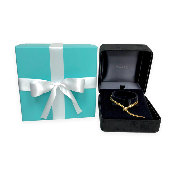 Vintage Peretti Tiffany & Co. 18K Yellow Gold Articulated Snake Lariat Bracelet