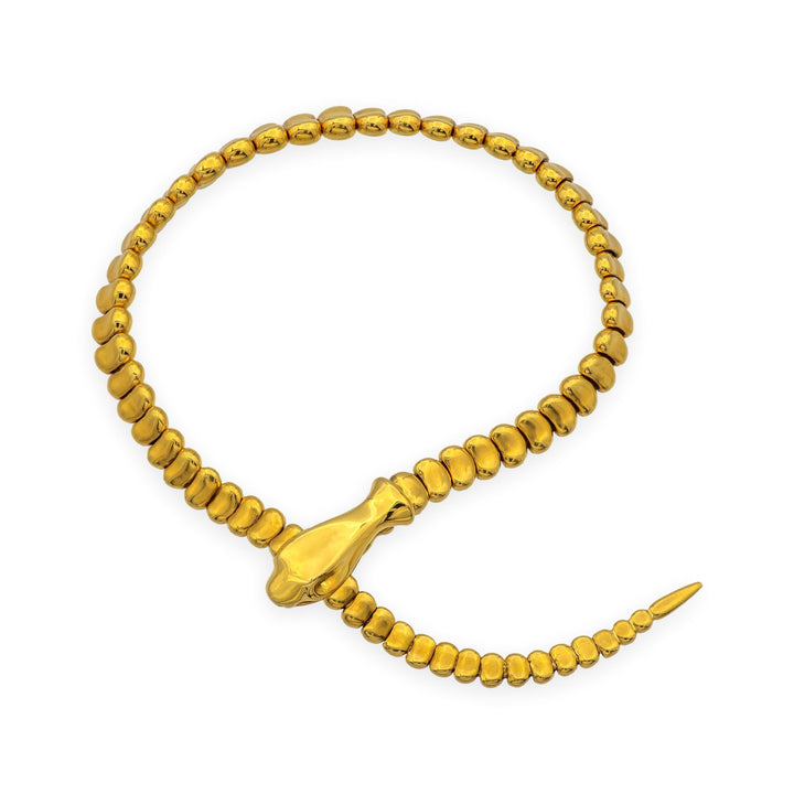 Vintage Peretti Tiffany & Co. 18K Yellow Gold Articulated Snake Lariat Bracelet