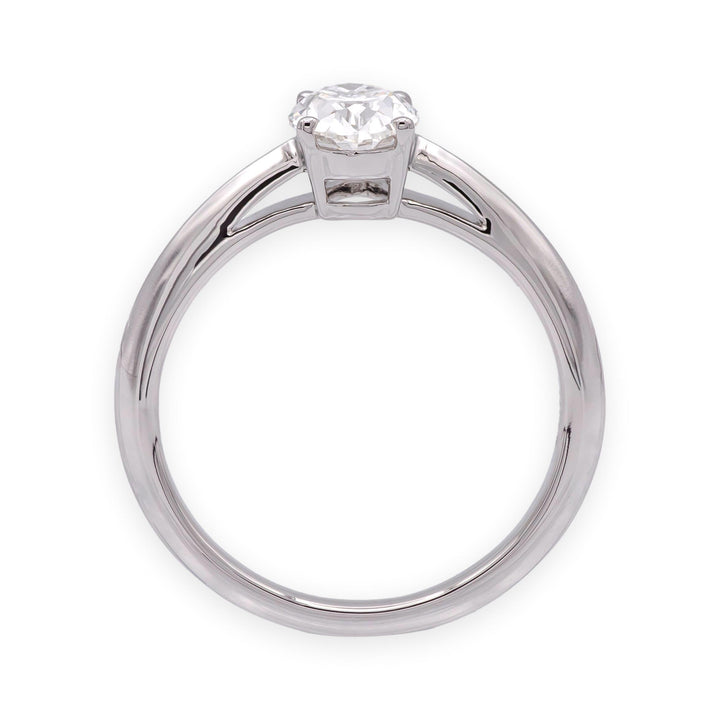 Tiffany & Co. Platinum .95ct E VS2 Oval Diamond Engagement Ring