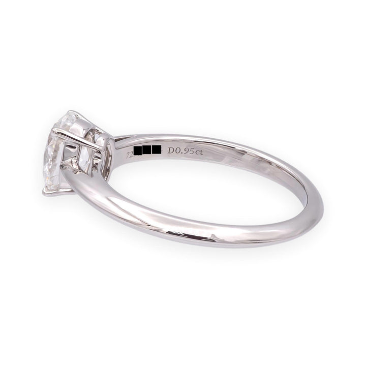Tiffany & Co. Platinum .95ct E VS2 Oval Diamond Engagement Ring