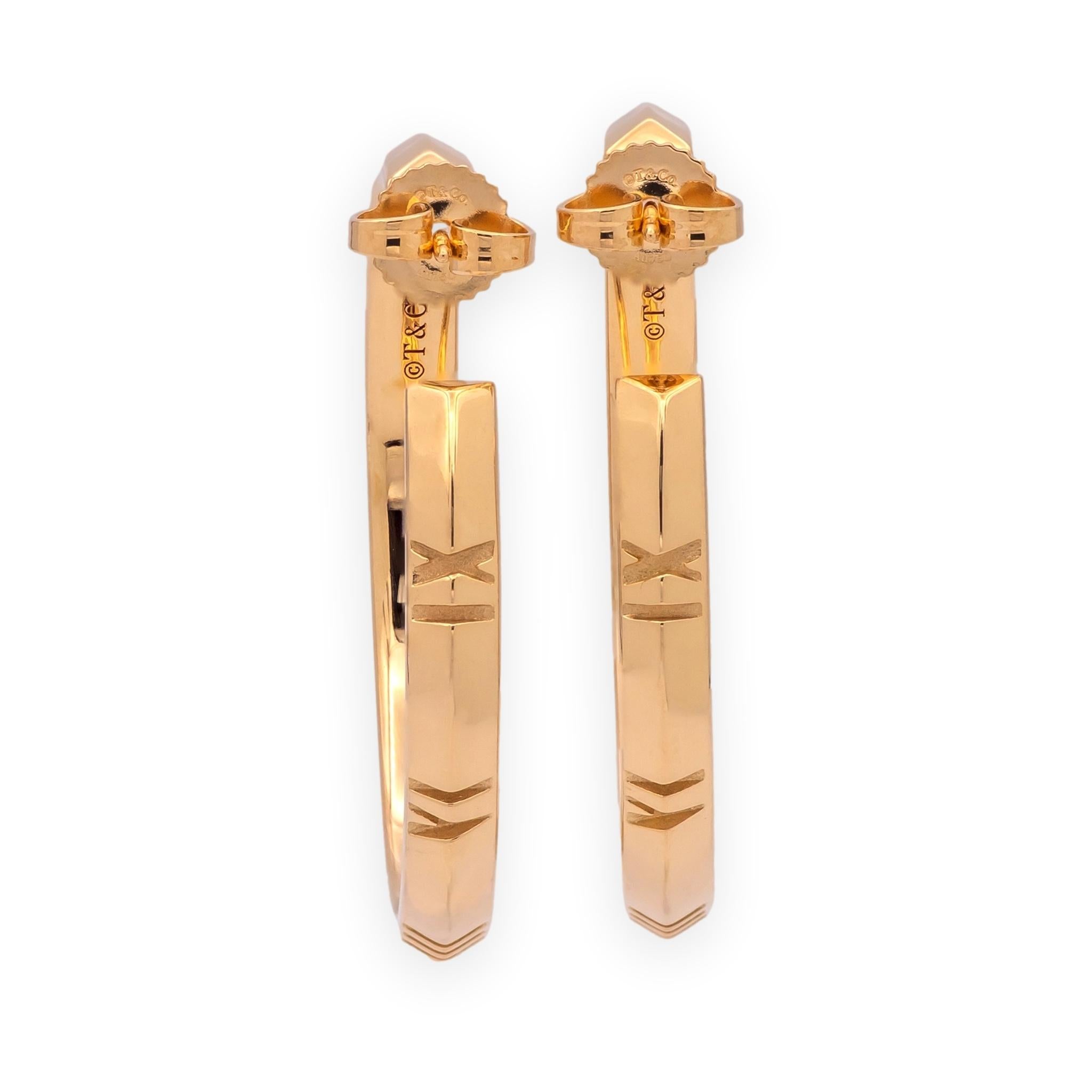 Buy Tiffany & Co. 18K Rose Gold Atlas Large Hoop Earrings with