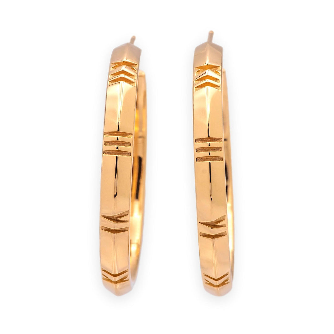 Tiffany & Co. 18K Rose Gold Atlas Large Hoop Earrings 1.25 Inch