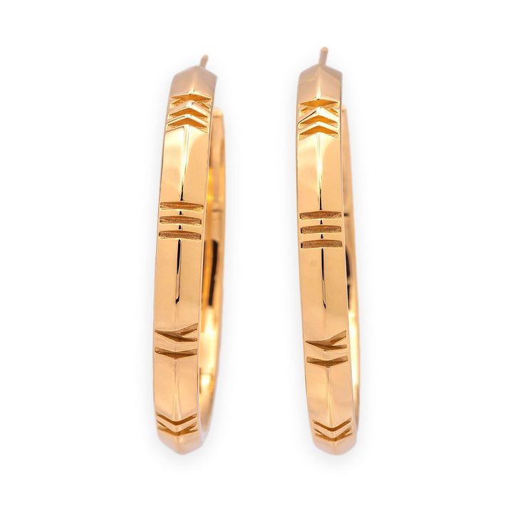 Tiffany & Co. 18K Rose Gold Atlas Large Hoop Earrings 1.25 Inch