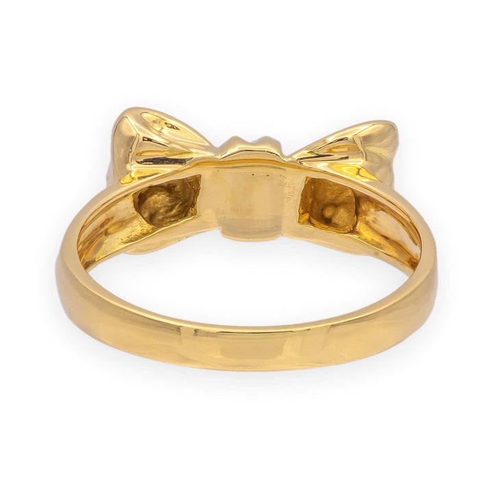 Tiffany & Co. Vintage 18K Yellow Gold Bow Ring (1990) – Size 7.75