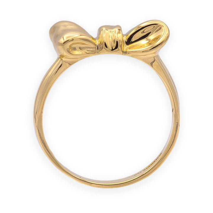 Tiffany & Co. Vintage 18K Yellow Gold Bow Ring (1990) – Size 7.75