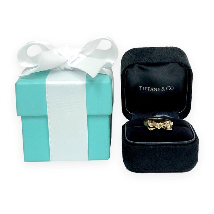 Tiffany & Co. Vintage 18K Yellow Gold Bow Ring (1990) – Size 7.75